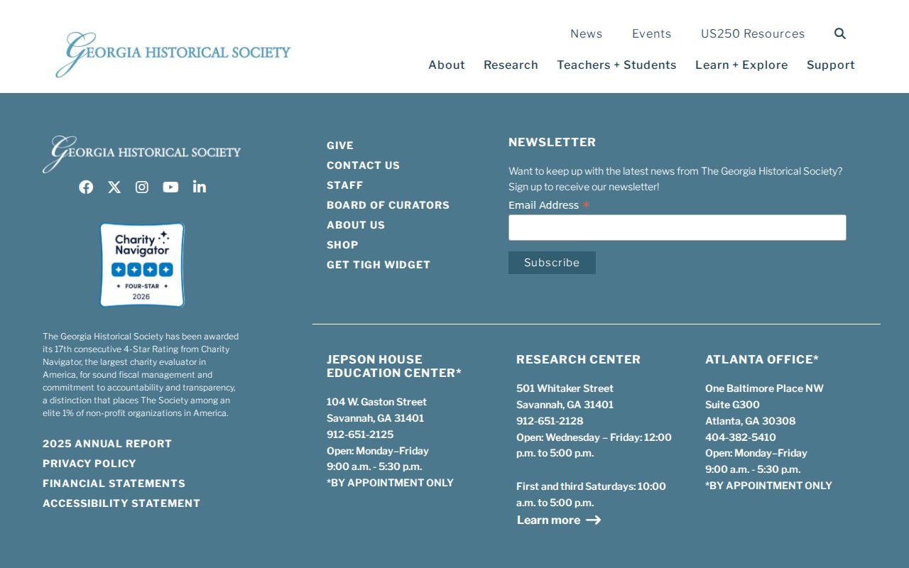 Georgia Historical Society research center used for Savannah directory holdings