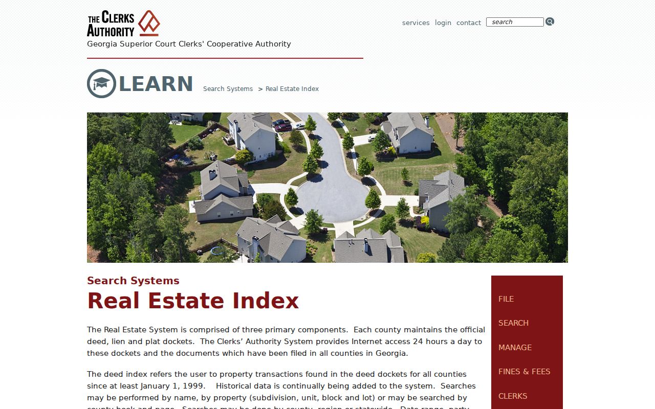 GSCCCA real estate index guide used for Savannah street deed research